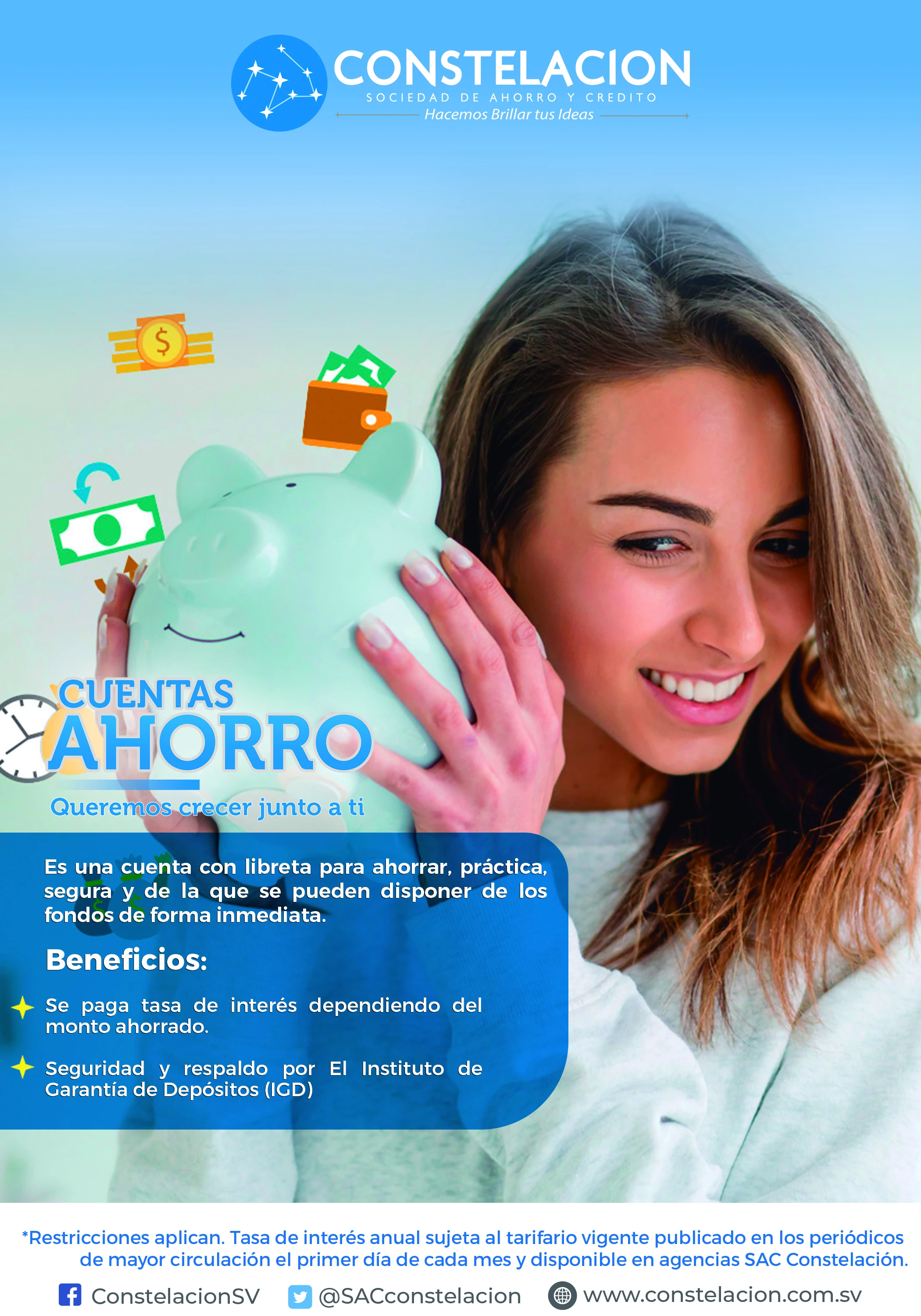 Pieza sobre cuentas de ahorro para Constelación