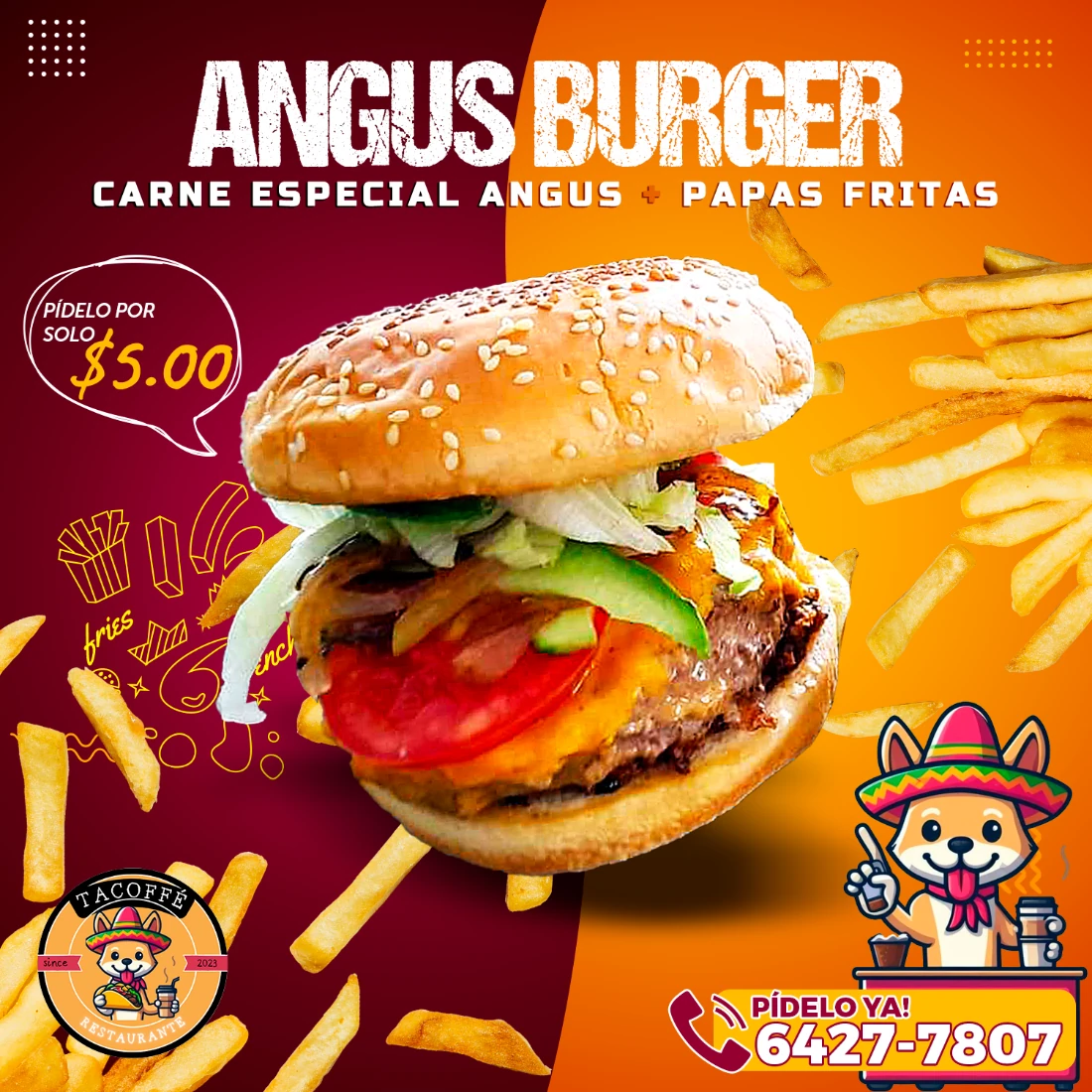 Pieza gastronómica: hamburguesa para Tacoffé