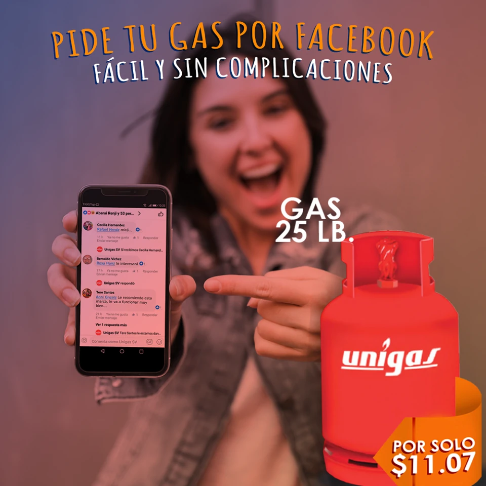 Pieza de pedidos por Facebook para UNIGAS